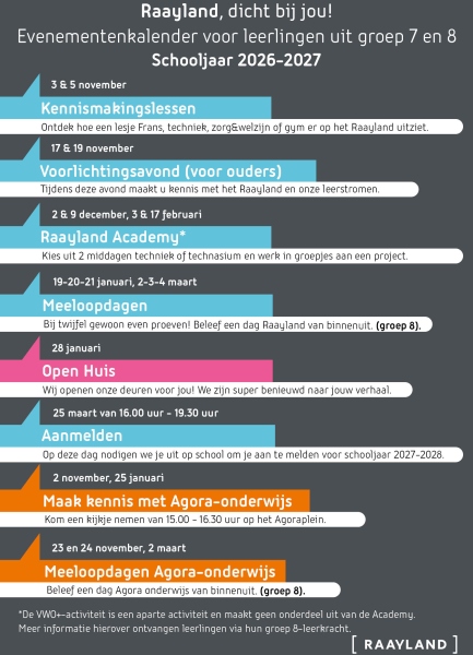 Evenementenkalender 2627